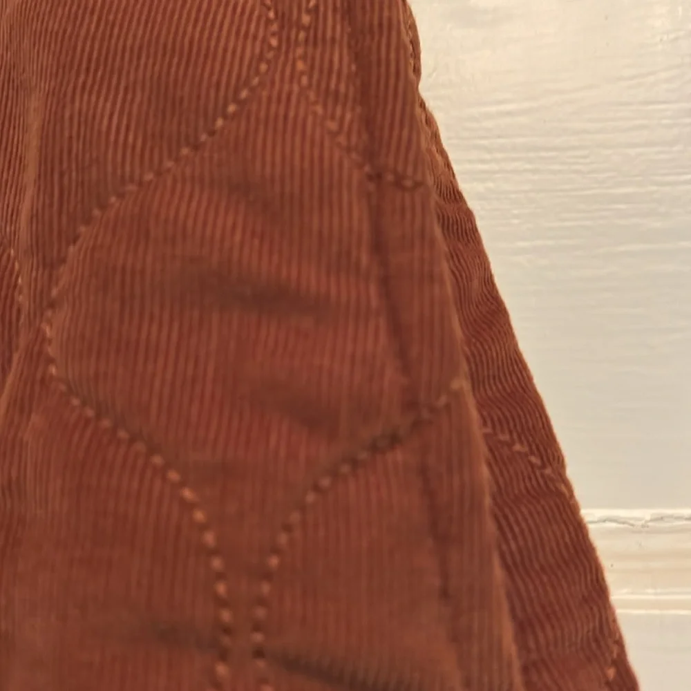Madewell Corduroy Quilted Brown‎ Button Skirt Size 8
